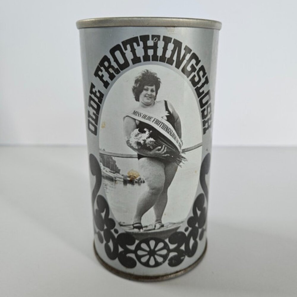 Olde Frothingslosh silver grey gray beer can Pittsburgh Brewing Co Pittsburgh Pa